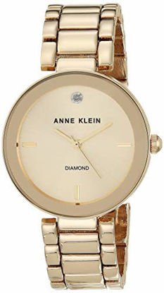 Picture of Anne Klein Women's AK/1362CHGB Diamond Dial Gold-Tone Bracelet Watch