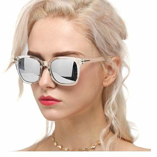 laurel cateye sunglasses | clear & rose pink gold flash | dime optics –  Dime Optics