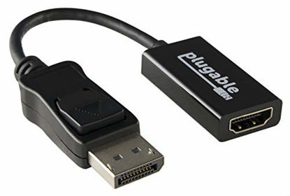 Picture of Plugable Active DisplayPort to HDMI Adapter - Connect Any DisplayPort-Enabled PC or Tablet to an HDMI Enabled Monitor, TV or Projector for Ultra-HD Video Streaming (HDMI 2.0 up to 4K 3840x2160 @60Hz)