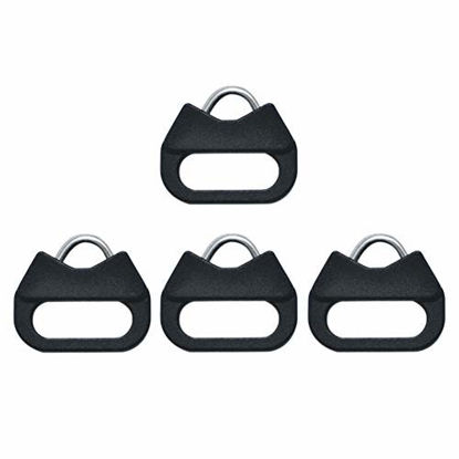 Picture of VKO Lug Ring Camera Strap Triangle Split Ring Hook Plastic Cap Compatible with All Brand D-SLR Rangefinder Mirrorless Camera W/Round Eyelet(2 Pair)