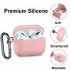 Picture of [2 Pack] SNBLK Designed for Airpods Pro Case Cover Silicone Protective Charging Case Skin with Keychain Compatible for Apple Airpods Pro 2019, (Front LED Visible) Pink/Mint Green
