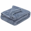Picture of WONDER MIRACLE Throw Blanket of Plush Fuzzy Fleece Lightweight Soft Warm Cozy Coral Multipurpose for Couch and Sofa,Picnic,Beach,AC Room,Travel, Outdoor, Decorative (Throw(50"x70"), L-Smoked Blue)