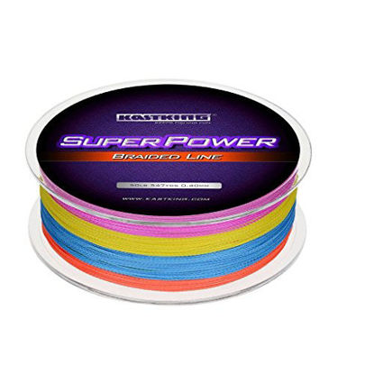 Picture of KastKing Superpower Braided Fishing Line,Multi-Color,65 LB,(8 Strands),547 Yds