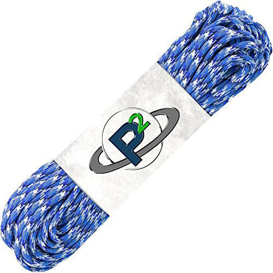 Picture of PARACORD PLANET Mil-Spec Commercial Grade 550lb Type III Nylon Paracord 50 feet Blue Camo