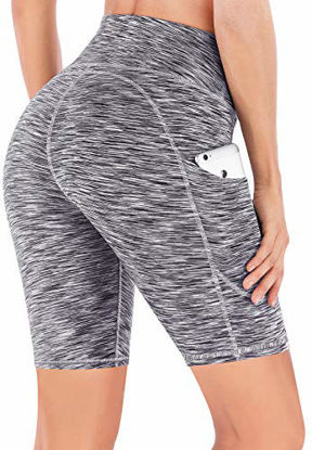 Picture of IUGA Yoga Shorts Workout Shorts for Women with Pockets High Waisted Biker Shorts for Women Running Shorts with Side Pockets