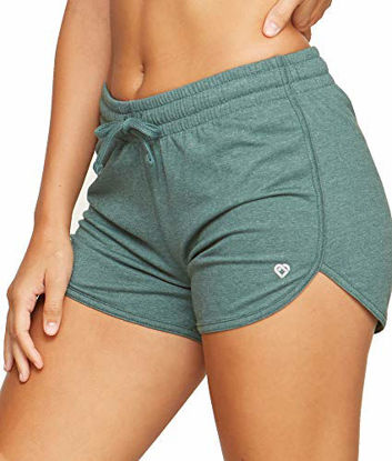 Picture of Colosseum Active Women's Simone Cotton Blend Yoga and Running Shorts (Mallard Green, XX-Large)