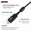 Picture of USB Microphone Cable - ATNY Microphone USB Interface - Compatible with Windows and MacOS - Supports Both 44.1 kHz and 48 kHz Providing Sound (USB to XLR, Black)