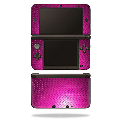 Picture of MightySkins Skin Compatible with Nintendo 3DS XL Original (2012-2014 Models) Sticker Wrap Skins Pink Diamond Plate