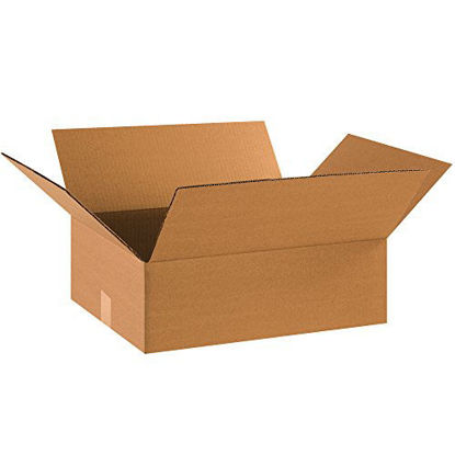 Picture of BOX USA B18146 Flat Corrugated Boxes, 18"L x 14"W x 6"H, Kraft (Pack of 25)