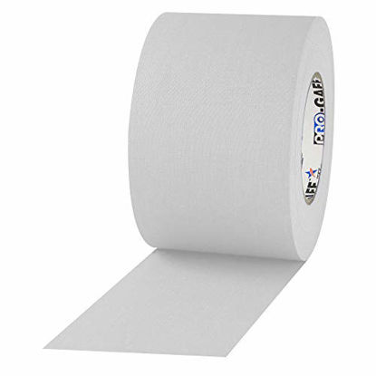Picture of 4" Width ProTapes Pro Gaff Premium Matte Cloth Gaffer's Tape With Rubber Adhesive, 11 mils Thick, 55 yds Length, White (Pack of 1)