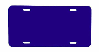 Picture of DMSE Wholesale Blue Blank Metal Aluminium Automotive License Plate Plates Tag for Custom Design Work - 0.025 Thickness/0.5mm - US/Canada Size 12x6 (Blue)