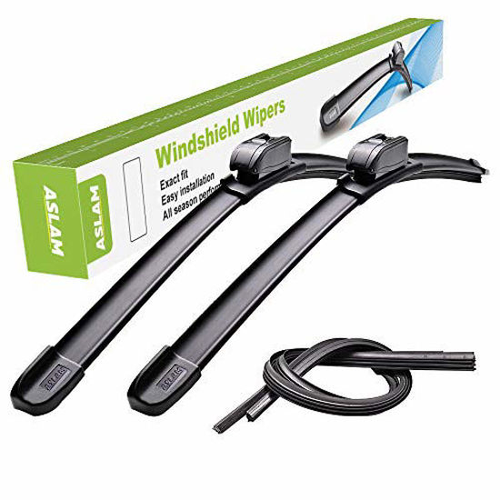 Picture of Windshield Wipers for Durango/BMW Z4,ASLAM Type-G 21"+20" Wiper Blades:All-Season Blade for Original Equipment Replacement and Refills Replaceable,Double Service Life(set of 2)