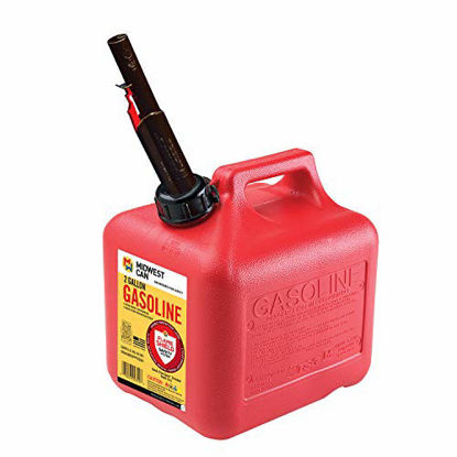 Picture of Quick-Flow Spout Midwest Can 2310 Auto Shut Off Gasoline Can - 2 Gallon