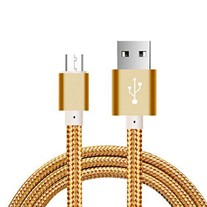 Picture of 5 Ft Replacement Micro USB Cable,CaseHQ Charging and Data Sync Cord for Amazon Kindle, Kindle Touch, Kindle Fire, Kindle Keyboard, Kindle DX, HD, HDX,8.9", Kindle Paperwhite,Voyage,Echo Dot.etc-Gold