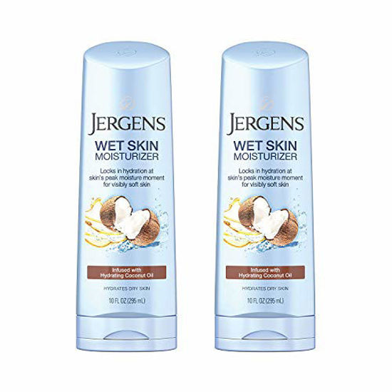 Picture of Jergens Wet Skin Body Moisturizer with Refreshing Coconut Oil, 10 Fl Oz (Pack of 1) (Packaging May Vary) - 2 Pack