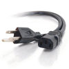 Picture of C2G Power Cord, Replacement Power Cable, 3 Pin Connector, Universal Power Cord, 5-15P to C13, 18 AWG, Black, 3 Feet (4.57 Meters), Cables to Go 03129