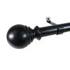Picture of Decopolitan Ball Single Telescoping Drapery Rod Set, Long, Black, 72 to 144-Inch