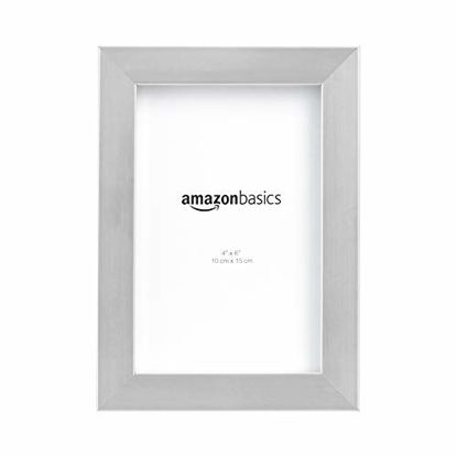 Picture of Amazon Basics Photo Picture Frame - 4" x 6", Nickel - Pack of 2