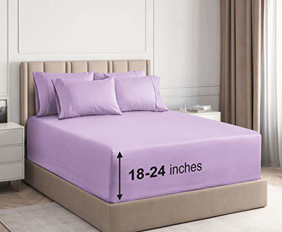 Getuscart Extra Deep Pocket Sheets 6 Piece Sheet Set Cal King Size Bed California Fitted Super And Cal King Size Sheets Deep Pocket, Size Of Cal King Bed Sheets