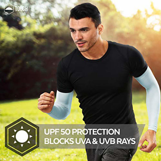 GetUSCart Tough Outdoors UV Protection Cooling Arm Sleeves UPF 50 Long
