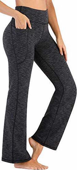 Heathyoga Bootcut Yoga Pants with Pockets for Women High Waisted Workout Pants for Women Bootleg Dress Pants Work Pants 