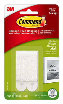 Picture of Command 12 lb Picture Hanging Strips, Medium, 6-packages (24 pairs total) (17201-4PK-ES)