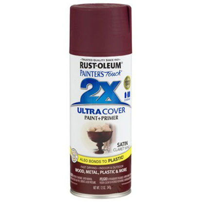 Picture of Rust-Oleum 249083 Painter's Touch 2X Ultra Cover, 12 Oz, Satin Claret Wine