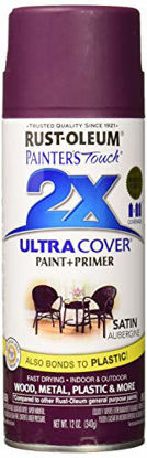 Picture of Rust-Oleum 257419 Painter's Touch 2X Ultra Cover, 12 Oz, Satin Aubergine