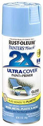 Picture of Rust-Oleum 249093 Painter's Touch 2X Ultra Cover, 12 Oz, Gloss Spa Blue