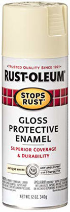 Picture of Rust-Oleum 7794830 Stops Rust Spray Paint, 12-Ounce, Gloss Antique White