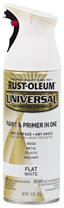 Picture of Rust-Oleum 247564-6PK Universal All Surface Spray Paint, 12 oz, Flat White, 6 Pack