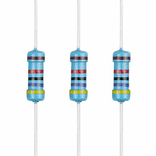 Picture of EDGELEC 100pcs 47K ohm Resistor 1/2w (0.5Watt) ±1% Tolerance Metal Film Fixed Resistor, Multiple Values of Resistance Optional