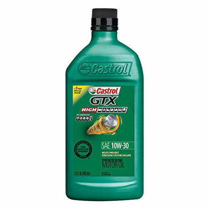 Picture of Castrol 06450 GTX 10W-30 High Mileage Motor Oil - 1 Quart, (Pack of 6)