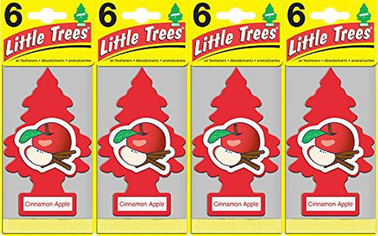 Picture of Little Trees - U6P-60338-AMA Car Air Freshener - Hanging Tree Provides Long Lasting Scent for Auto or Home - Cinnamon Apple, 24 Count, (4) 6-Packs
