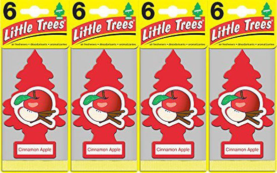 Picture of Little Trees - U6P-60338-AMA Car Air Freshener - Hanging Tree Provides Long Lasting Scent for Auto or Home - Cinnamon Apple, 24 Count, (4) 6-Packs