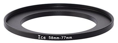 Picture of ICE 58mm to 77mm Step Up Ring Filter/Lens Adapter 58 Male 77 Female Stepping