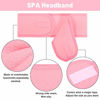 Picture of Whaline 4 PCS Spa Headband, Make up Hair Band, Stretch Terry Cloth Headband for Sport Yoga Shower (Pink)