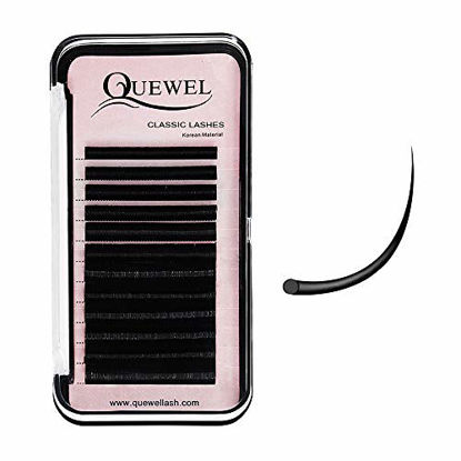 Picture of Eyelash Extensions 0.07mm D Curl Length 14mm Supplies Matte Black Individual Eyelashes Salon Use|Thickness 0.03/0.05/0.07/0.10/0.15/0.20mm C/D Curl Length Single 8-18mm Mix 8-15mm|