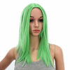 Picture of SWACC 14-Inch Short Straight Middle Part Hair Wig Medium Length Synthetic Heat Resistant Wigs for Women with Wig Cap (Light Green)