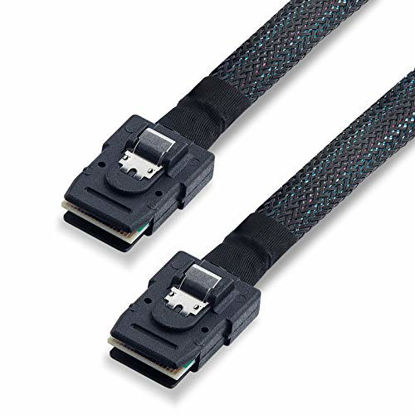 Picture of 10Gtek Internal Mini SAS SFF-8087 Cable, 0.5-Meter(1.6ft), Thin, Flexible, 2 Pack