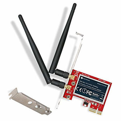 Picture of FebSmart Wireless N 2.4GHz 300Mbps PCIe Wireless Network Adapter for Windows 10 8.1 8 7 XP Server(32/64bit) and Linux PCs,PCIe WiFi Card,PCIe WiFi Adapter(FS-N300)