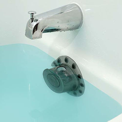 Picture of SlipX Solutions Bottomless Bath Overflow Drain Cover for Tubs, Adds Inches of Water to Your Bathtub for a Warmer, Deeper Bath (Gray, 4 inch Diameter)