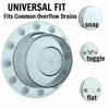 Picture of SlipX Solutions Bottomless Bath Overflow Drain Cover for Tubs, Adds Inches of Water to Your Bathtub for a Warmer, Deeper Bath (Gray, 4 inch Diameter)
