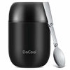 Picture of Insulated Lunch Container DaCool Hot Food Jar 16 oz Stainless Steel Vacuum Bento Lunch Box for Kids Adult with Spoon Leak Proof Hot Cold Food for School Office Picnic Travel Outdoors - Black