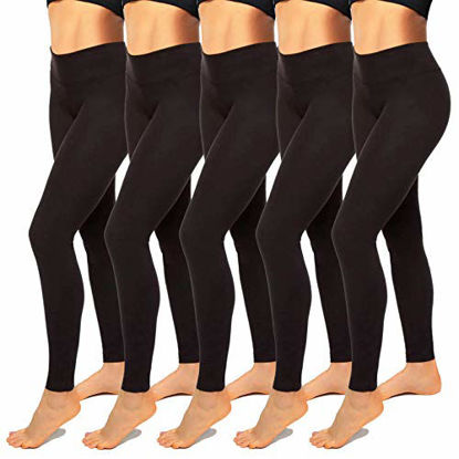 Picture of Womens Leggings-High Waisted Black Leggings for Women-Premium Jeggings for Workout, Yoga