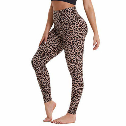 Picture of Gayhay High Waisted Leggings for Women - Soft Opaque Slim Tummy Control Printed Pants for Running Cycling Yoga (Brown Leopard, XX-Large)