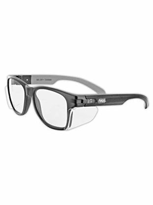 Picture of MAGID Y50BKAFC Iconic Y50 Design Series Safety Glasses with Side Shields | ANSI Z87+ Performance, Scratch & Fog Resistant, Comfortable & Stylish, Cloth Case Included, Clear Lens (48 Pair)