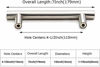 Picture of homdiy 40 Pack Cabinet Pulls Brsuhed Nickel Stainless Steel Drawer Pulls Nickel Cabinet Handles 4.5in(115mm) Hole Centers Cabinet Door Handles