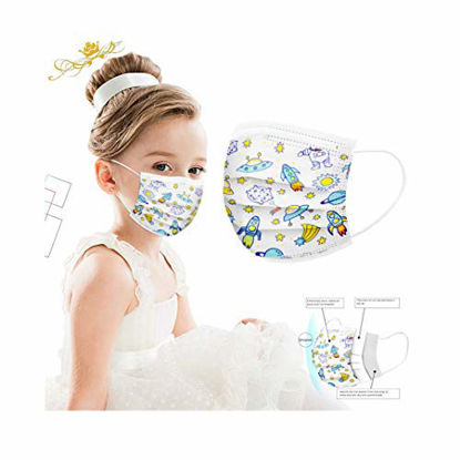 Picture of [US Stock] Kids Disposable Face Mask 3 Ply 50pcs Cute Print Masks for Kids Child Disposable Breathable by MASZONE