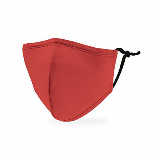 Picture of Weddingstar 3-Ply Kid's Washable Cloth Face Mask Reusable and Adjustable with Filter Pocket - Hot Coral